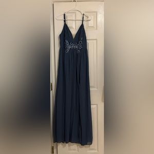 blue dress